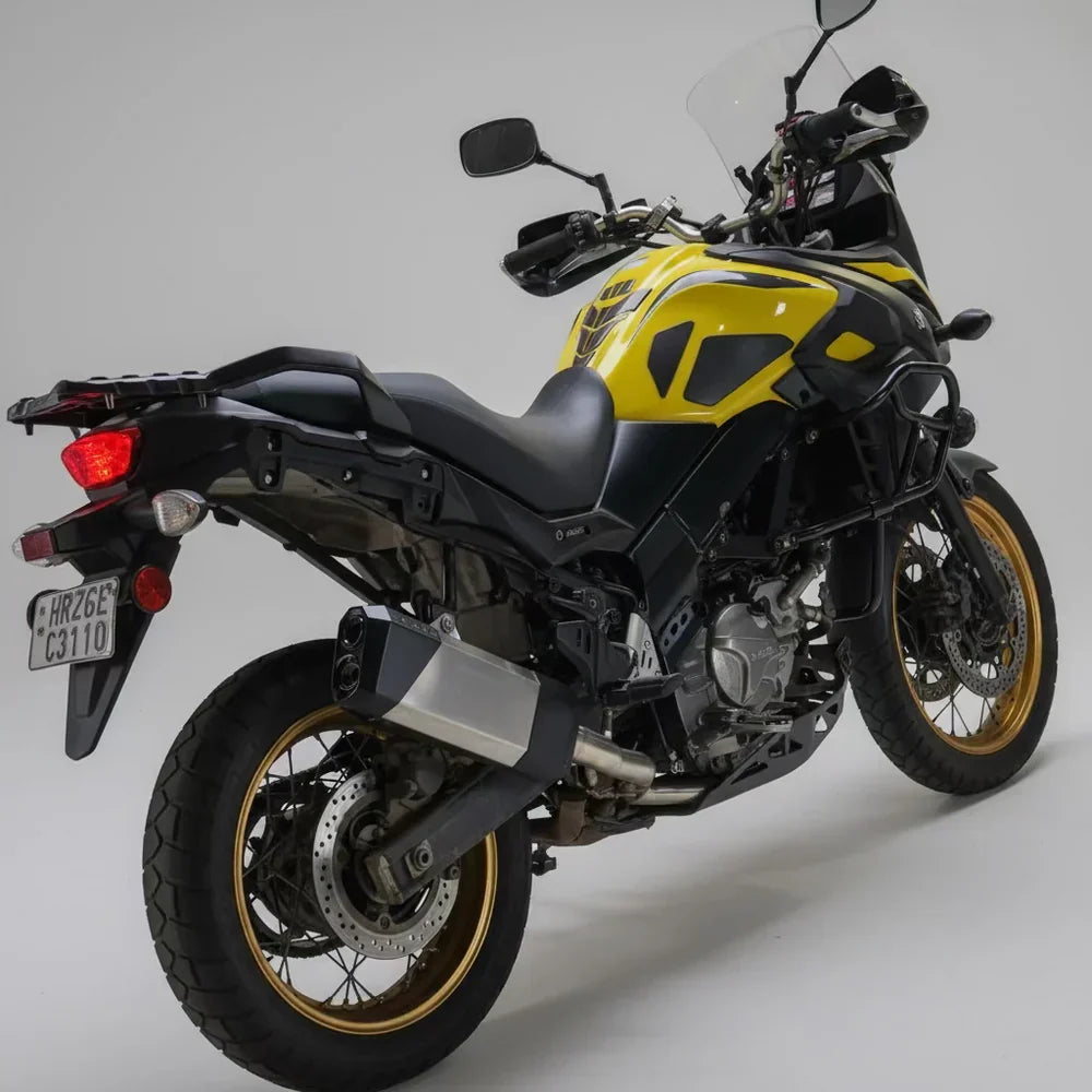 Barrel Storm Slip-On Exhaust with Mid Pipe for Suzuki V-Strom 650 | 304 Stainless Steel Performance Exhaust - View 3