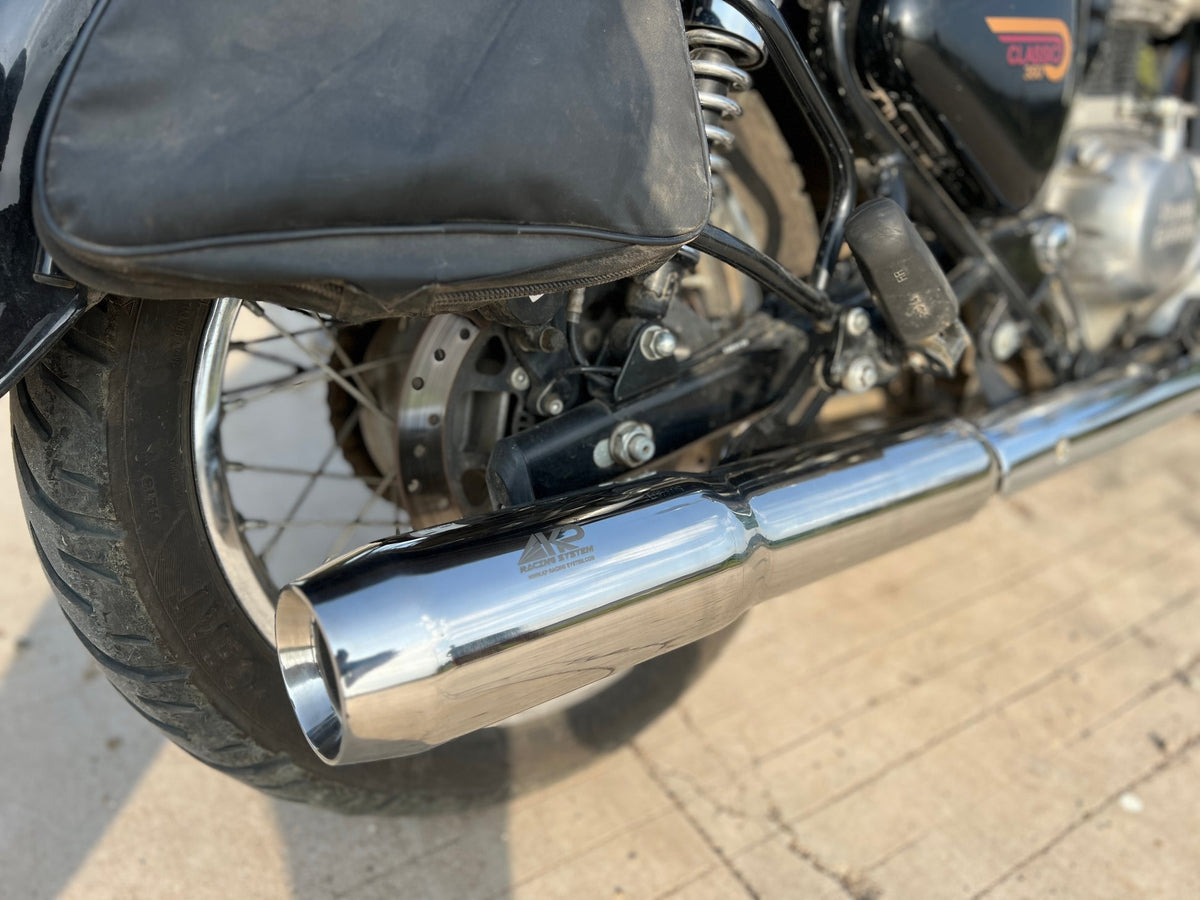 KP Racing Thor Performance Exhaust Combo Kit Silver – Stainless Steel 304 with Air Filter, Iridium Spark Plug & Stage 2 Air