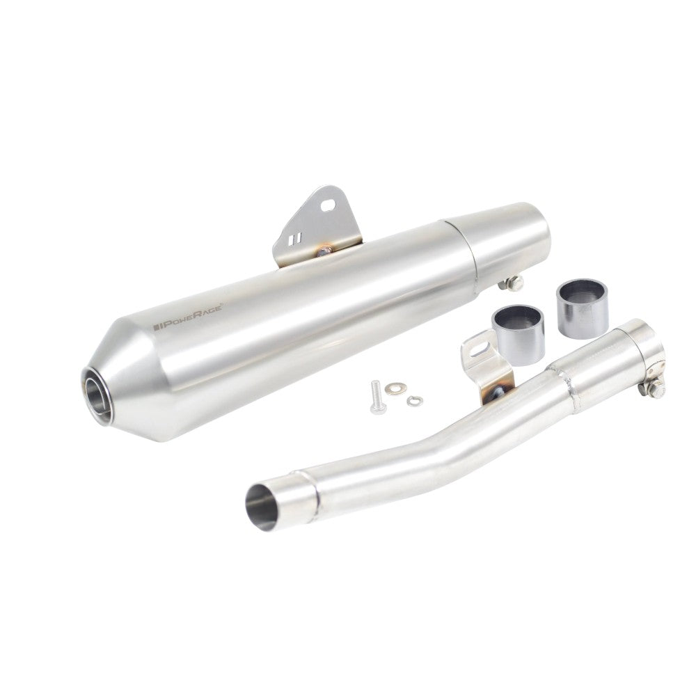 Powerage Exhaust Slip On Exhaust for RE BEAR 650 with de cat Pipe â€“ Cone Type