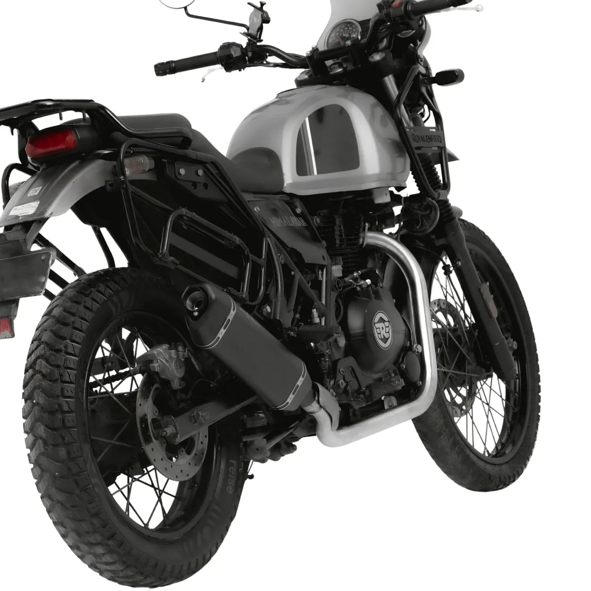 Red Rooster Vertex Exhaust for Himalayan & Scram 411 – Performance Slip-On (Polish / Black / Matte) - View 5