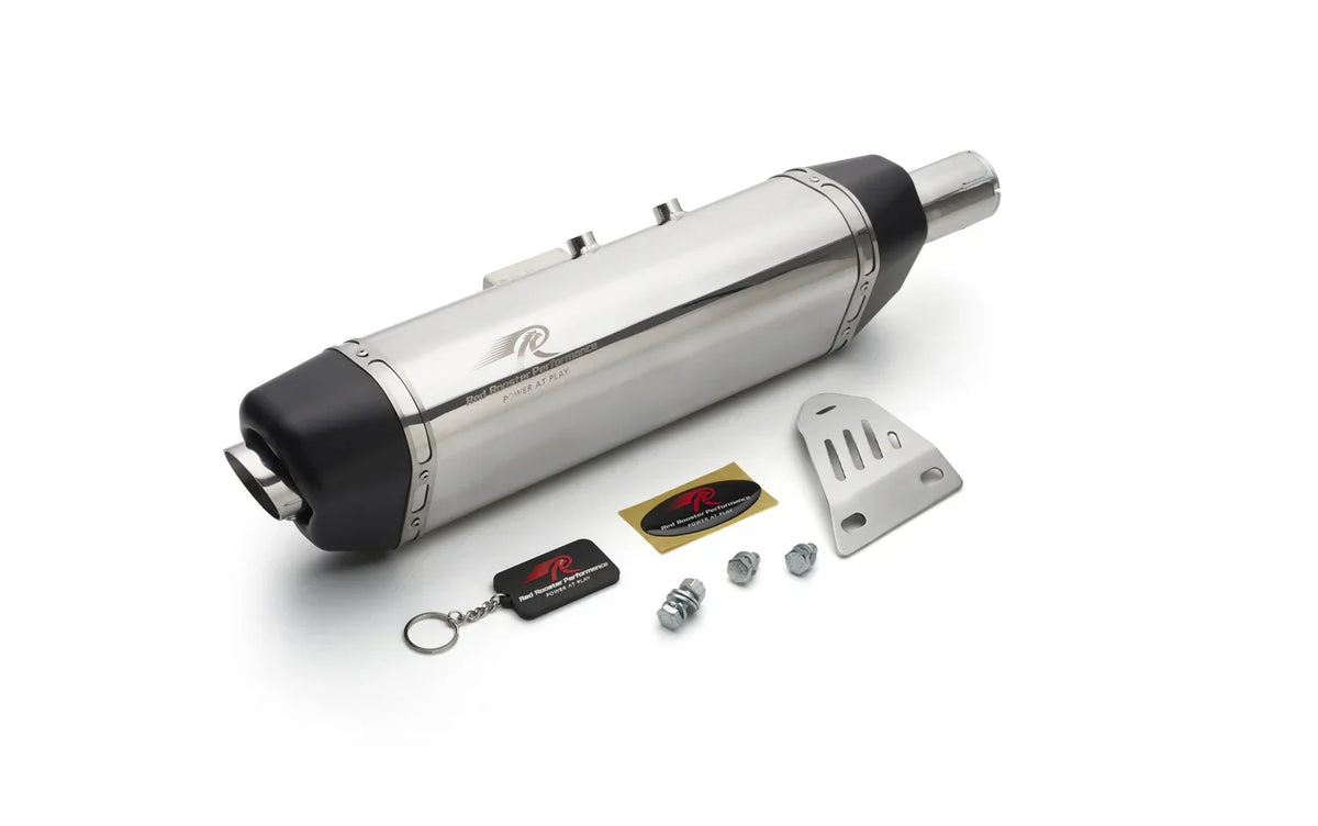 Red Rooster Vertex Exhaust for Himalayan & Scram 411 – Performance Slip-On (Polish / Matte / Black) - View 10