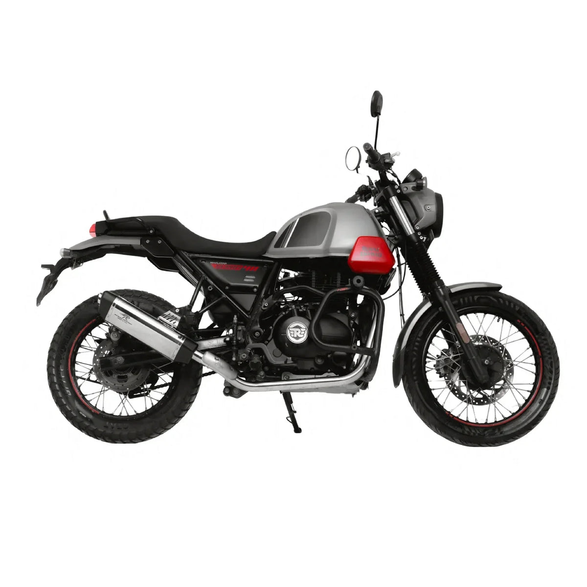 Red Rooster Vertex Exhaust for Himalayan & Scram 411 – Performance Slip-On (Polish / Black / Matte) - View 11
