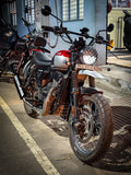 Barrel Rogue 2.0 Exhaust with Link Pipe for Yezdi Scrambler | 304 Stainless Steel Slip-On Performance Exhaust (DB Killer