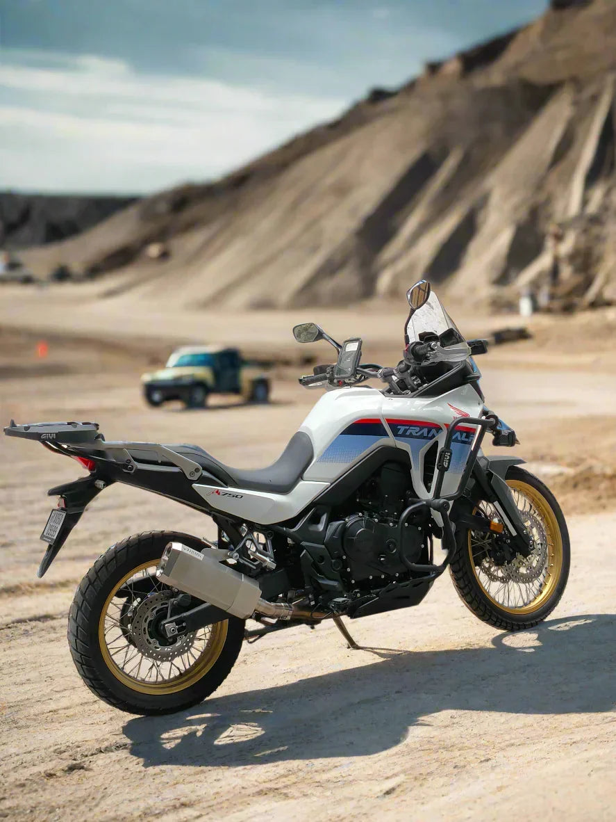 Barrel Storm Slip-On Exhaust for Honda XL750 Transalp | 304 Stainless Steel Performance Exhaust - View 3