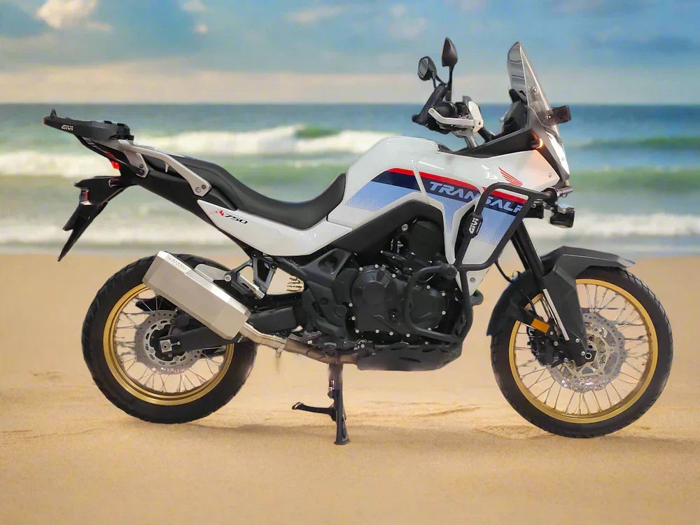 Barrel Storm Slip-On Exhaust for Honda XL750 Transalp | 304 Stainless Steel Performance Exhaust - View 4