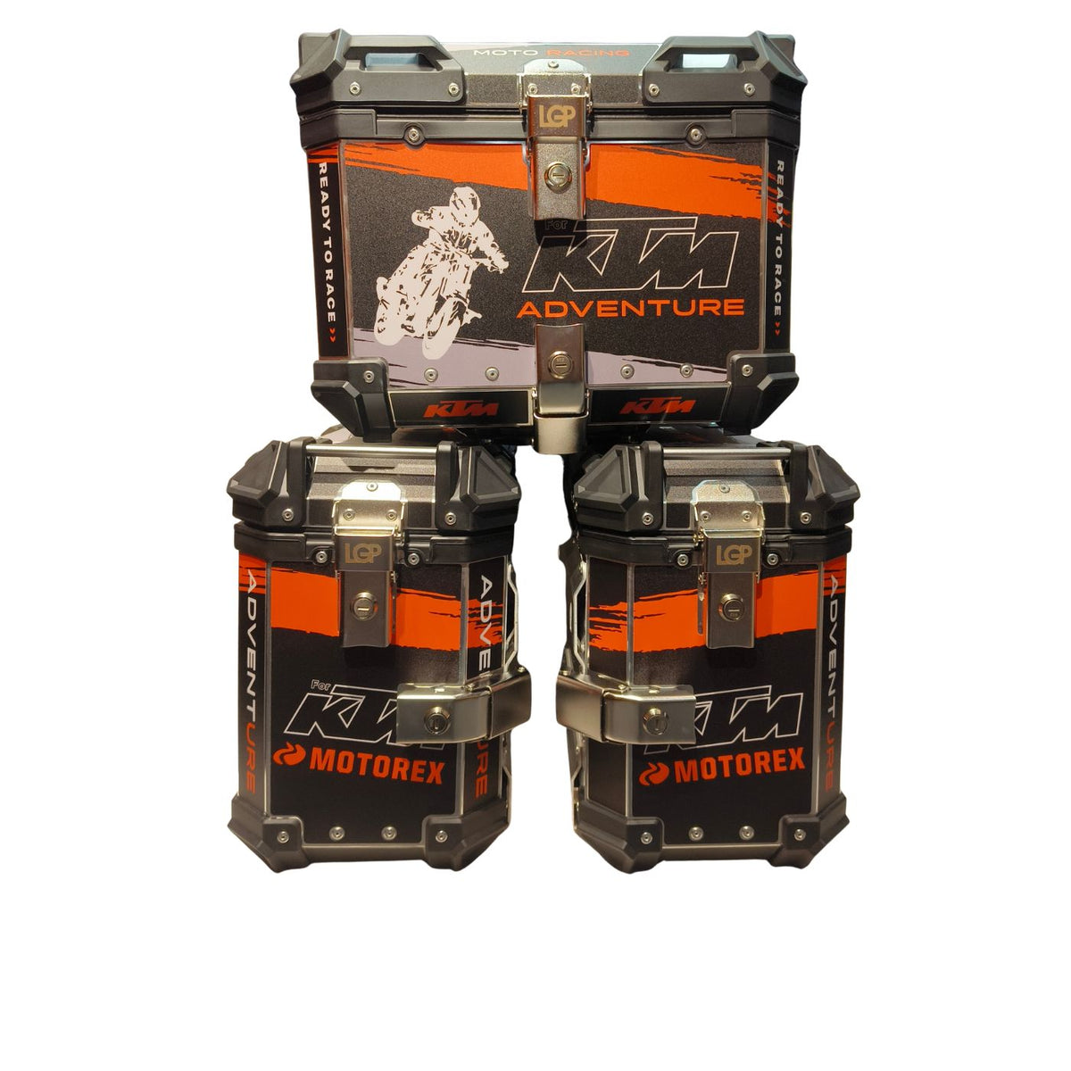 Ktm Trailmaster Aluminium Luggage Set 45L & 2A 38L | 3 Box Set