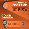 LGP 9 LED Cap Fog Lamp for Bike | Compact Waterproof Auxiliary Light | Universal Fit for All Motorcycles & Scooters - View 2