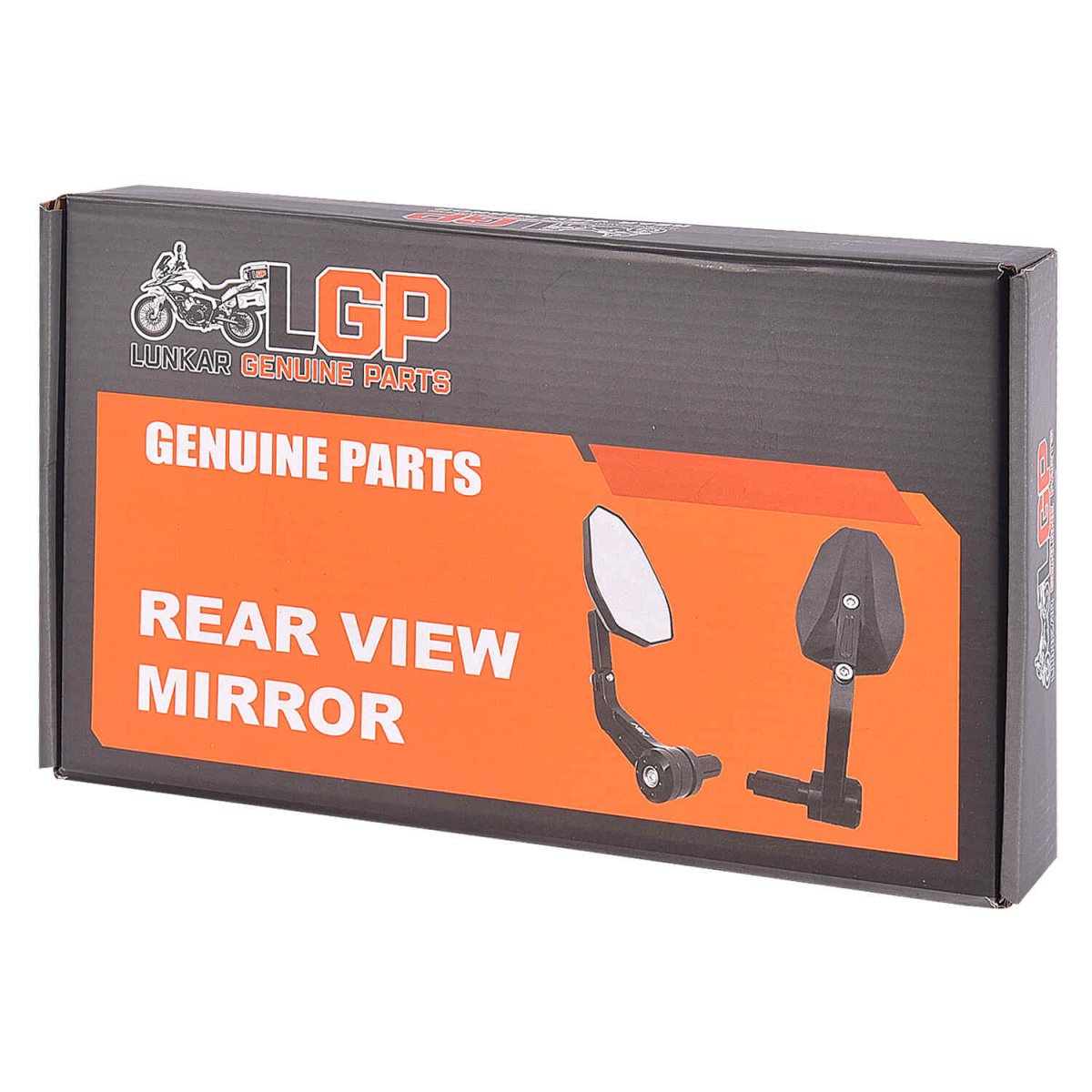 LGP Bar End Pentagon Mirror for Motorcycle Universal Fit (Set of 2) - View 5