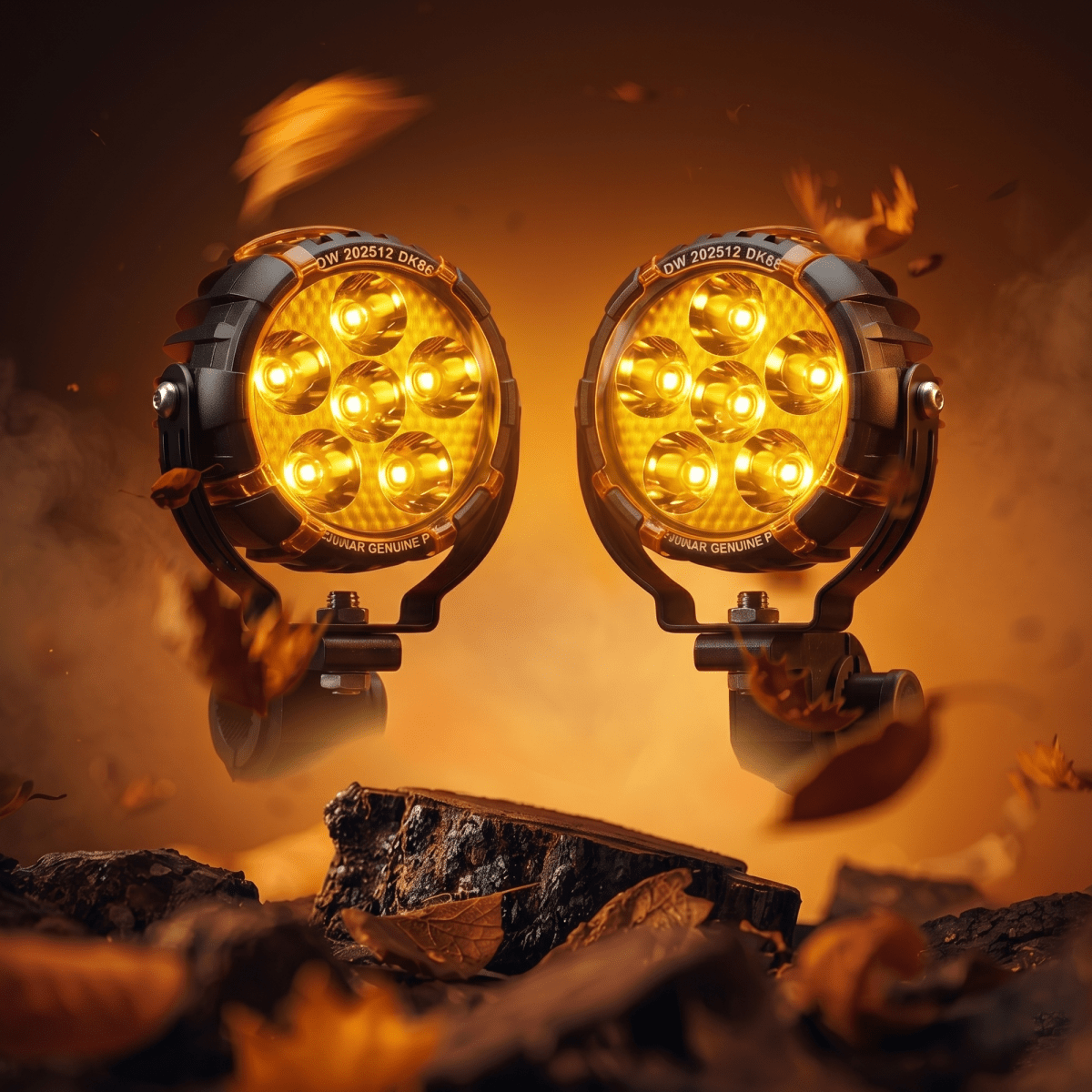 LGP DK660 High Power LED Spotlight for Bike (Pair) | 90W 11200LM | IP67 Waterproof Auxiliary Fog Light, Universal Motorcycle