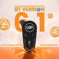 LGP F20 Pro Helmet Bluetooth Headset for Bike Riders, Bluetooth 6.1, Two-Person Intercom, Music Sharing, 1000mAh Battery, RGB