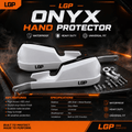 LGP Onyx Universal Motorcycle Hand Protector With Aluminium Mounts – White - View 2