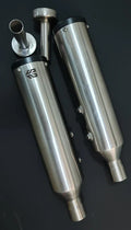 SS Motocorp Adaptable Slip-On Exhaust (Pair) for Royal Enfield Super Meteor 650 | Steel Finish Performance Silencer with DB