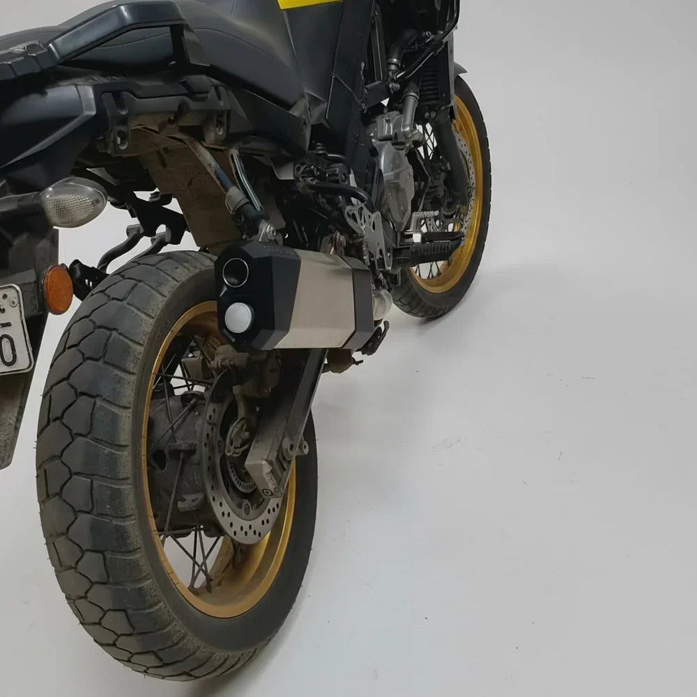 Barrel Storm Slip-On Exhaust with Mid Pipe for Suzuki V-Strom 650 | 304 Stainless Steel Performance Exhaust - View 5