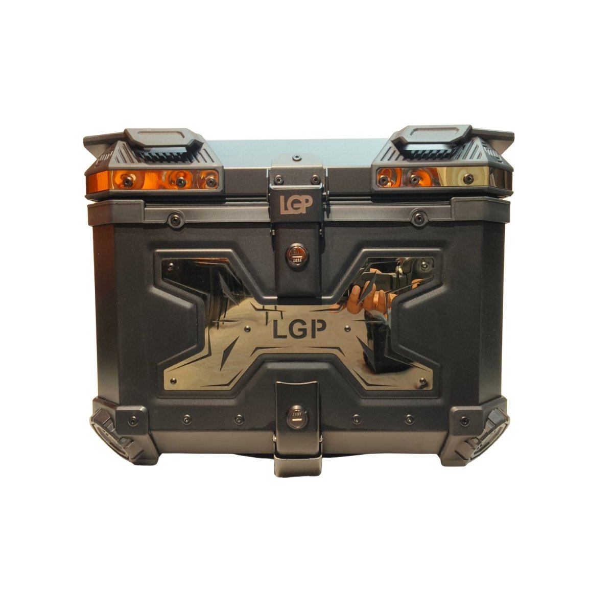 TOP BOX 45L BLACK TYPE X GOLD W/REST