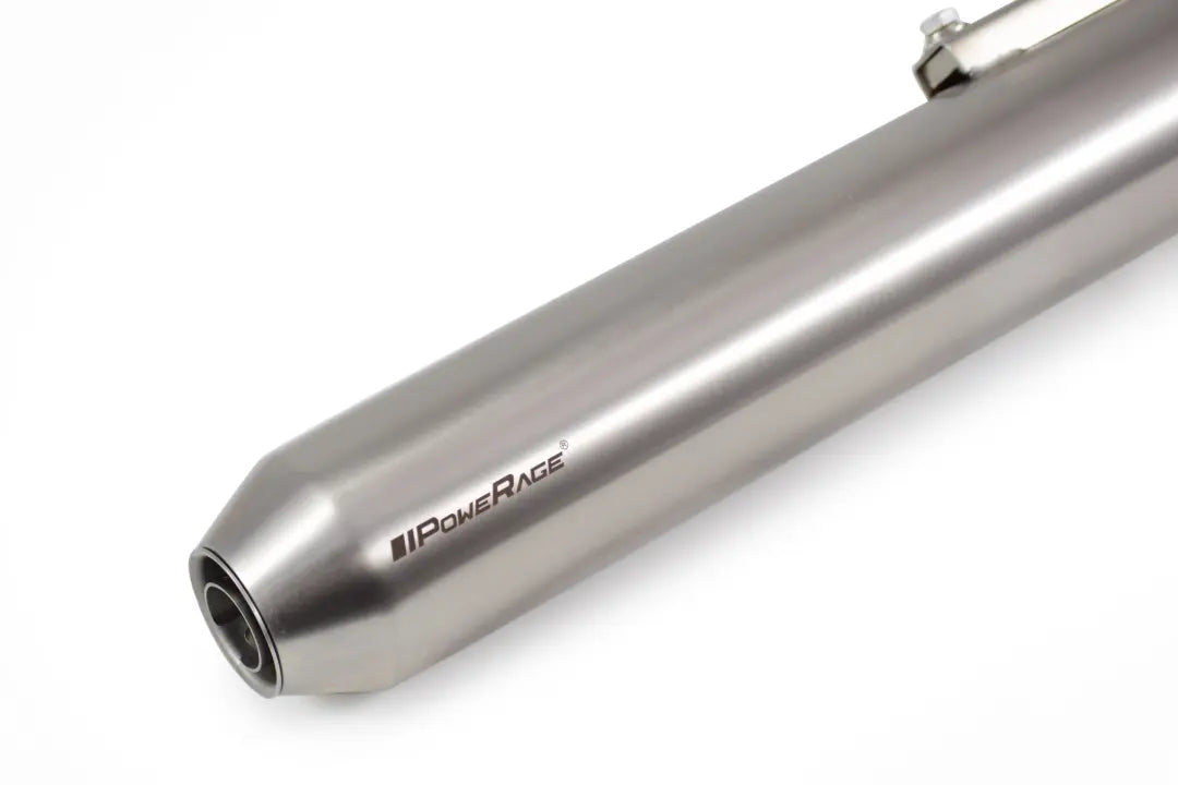 PowerRage Slip-On Exhaust for Royal Enfield Classic 350 Reborn / Meteor 350 – Brushed Steel Finish - View 4